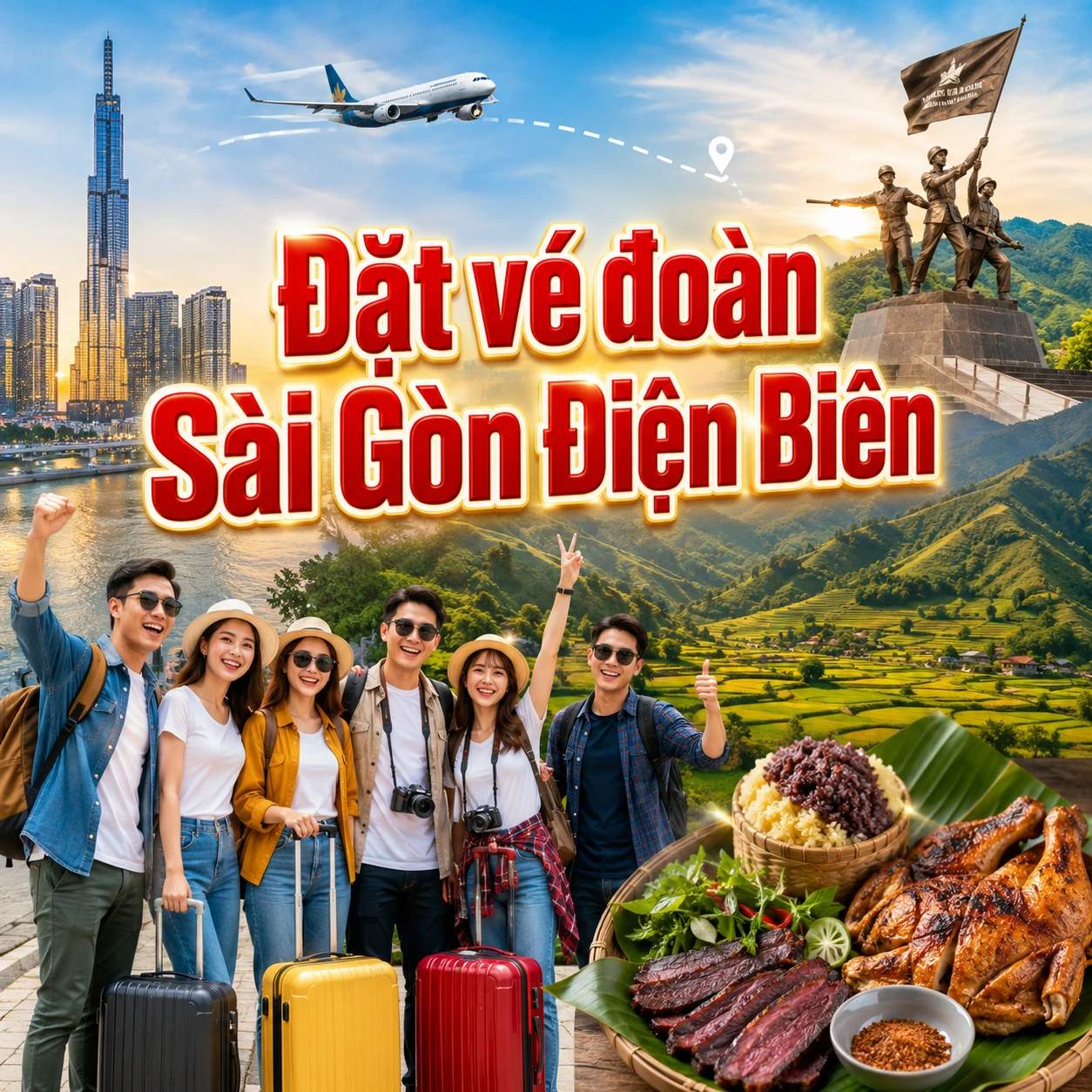 Đặt vé đoàn Sài Gòn Điện Biên