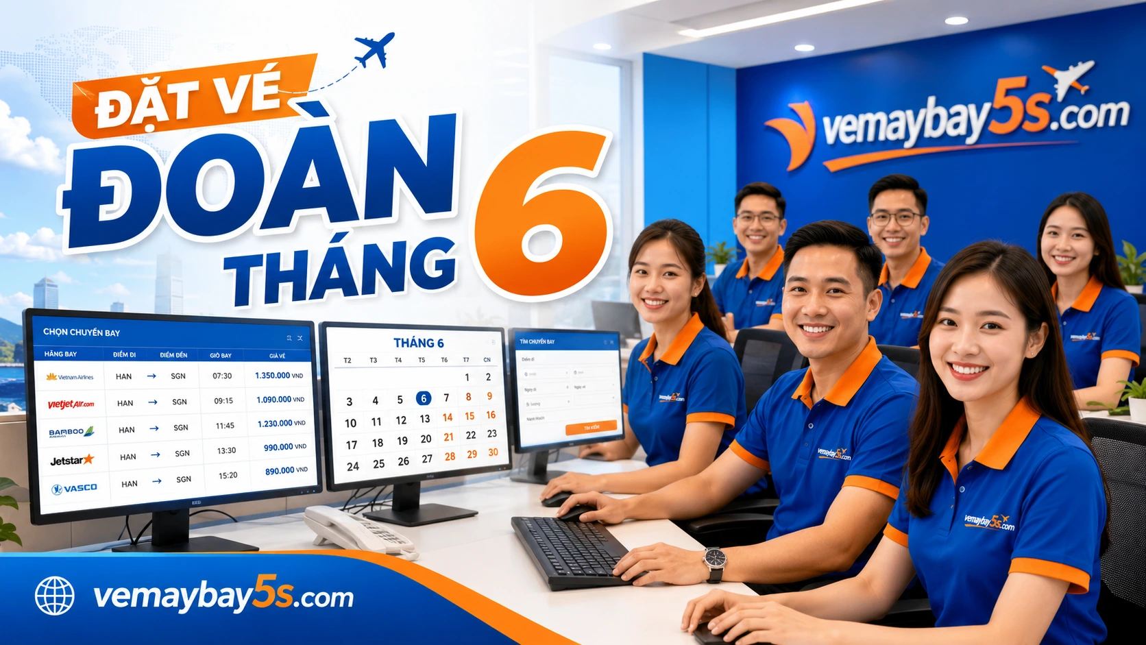 Đặt vé đoàn tháng 6